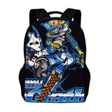 Cartable Moto Cross Bleu