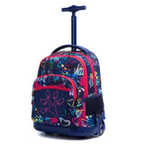 Cartable Fille Roulette Bleu Et Rose