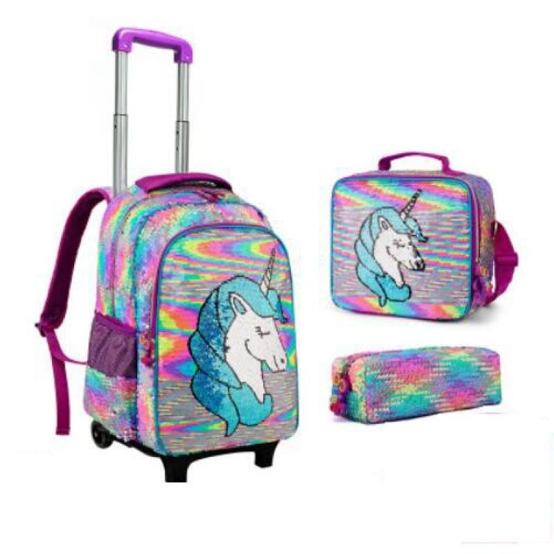 Fille Cartable à Roulette Licorne Sac À Roulette Licorne Livraison
