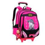 Cartable À Roulette Fille CM1 Rose Flashy