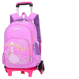 Cartable À Roulette Fille Princesse Violet