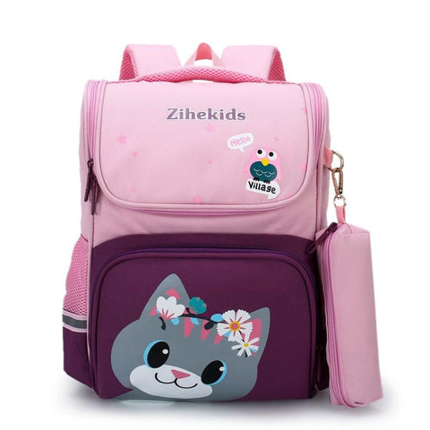 Cartable Chat Maternelle Rose