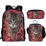 Cartable Chatons Rouge