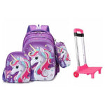 Cartable Licorne À Roulette Violet