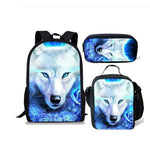 Cartable Loup Loup Blanc