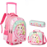 Cartable Roulette Fille Rose