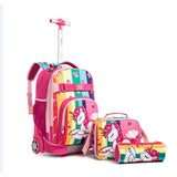 Cartable Roulette Licorne Arc-En-Ciel