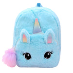 Sac À Dos Licorne Peluche Bleu