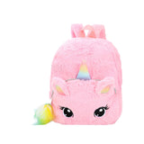 Sac À Dos Licorne Peluche Rose Clair