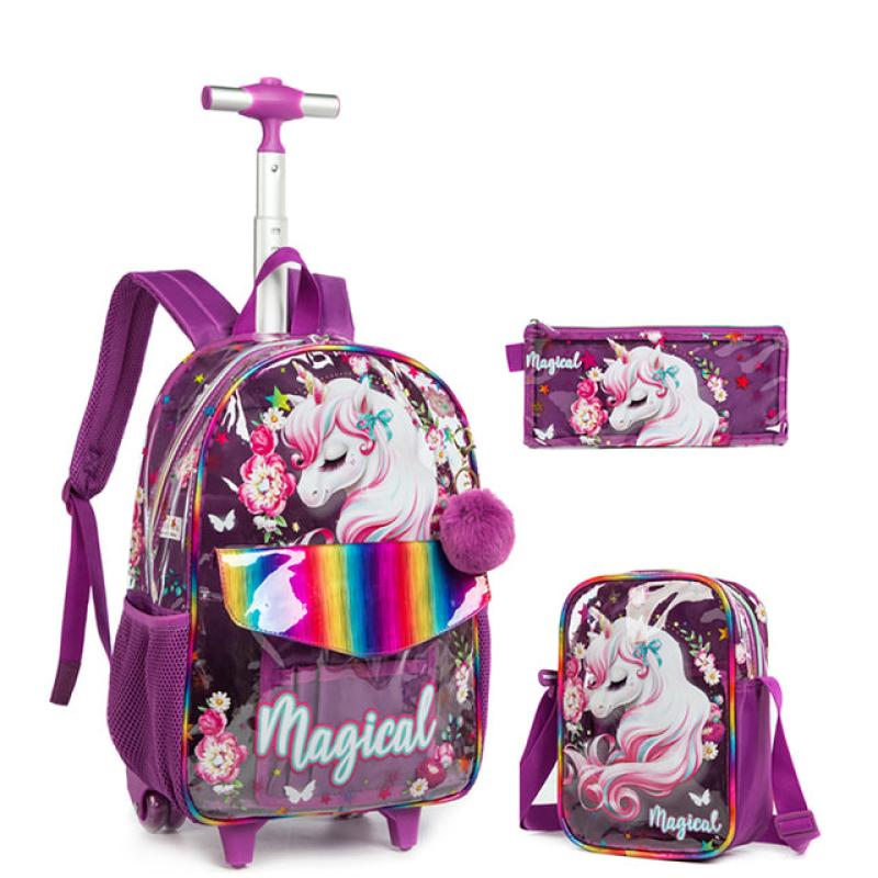 Sac à Main Licorne Pour Petite Fille - Peluche Douce - Bandoulière Réglable - 27x26 Cm - Pour Jouets, Goûters